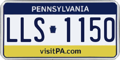 PA license plate LLS1150
