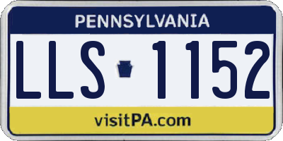PA license plate LLS1152