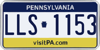 PA license plate LLS1153