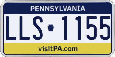 PA license plate LLS1155