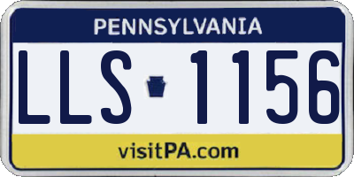 PA license plate LLS1156
