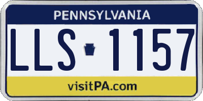 PA license plate LLS1157