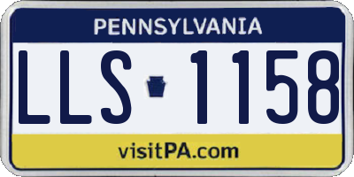 PA license plate LLS1158