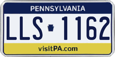 PA license plate LLS1162