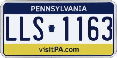 PA license plate LLS1163