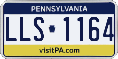 PA license plate LLS1164