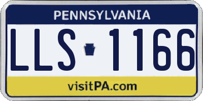 PA license plate LLS1166