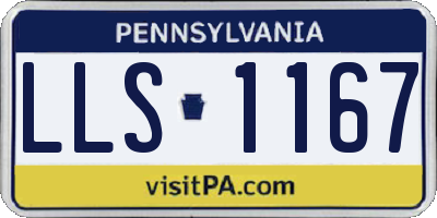 PA license plate LLS1167