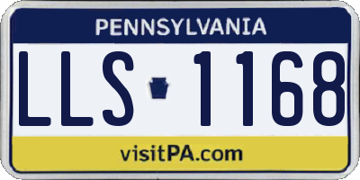 PA license plate LLS1168