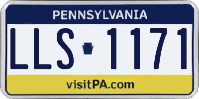 PA license plate LLS1171