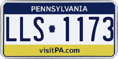 PA license plate LLS1173
