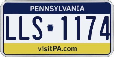 PA license plate LLS1174