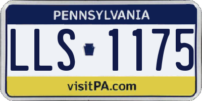 PA license plate LLS1175