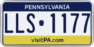PA license plate LLS1177