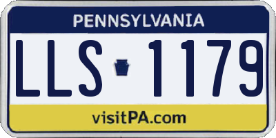 PA license plate LLS1179