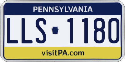 PA license plate LLS1180
