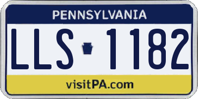 PA license plate LLS1182