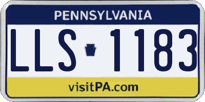 PA license plate LLS1183