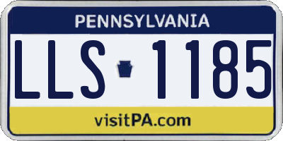 PA license plate LLS1185