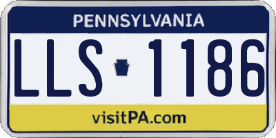 PA license plate LLS1186