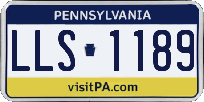 PA license plate LLS1189