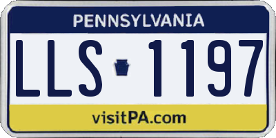 PA license plate LLS1197