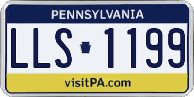 PA license plate LLS1199