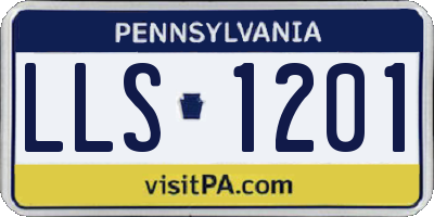 PA license plate LLS1201