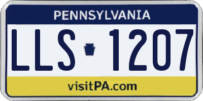 PA license plate LLS1207