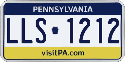 PA license plate LLS1212
