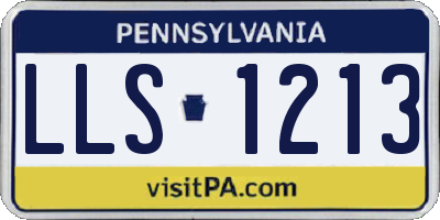 PA license plate LLS1213