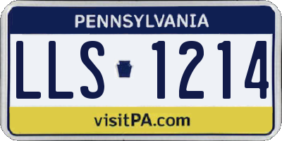 PA license plate LLS1214
