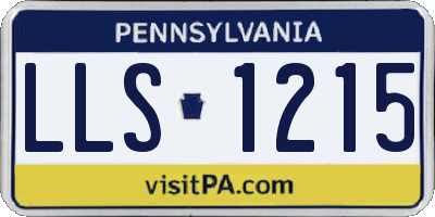 PA license plate LLS1215