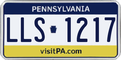 PA license plate LLS1217