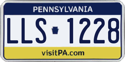 PA license plate LLS1228