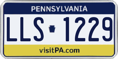 PA license plate LLS1229