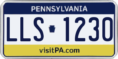 PA license plate LLS1230