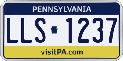 PA license plate LLS1237