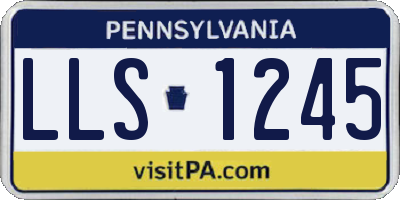PA license plate LLS1245