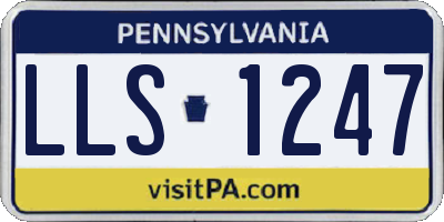 PA license plate LLS1247