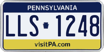 PA license plate LLS1248