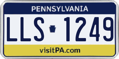 PA license plate LLS1249