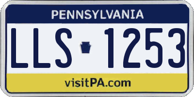 PA license plate LLS1253