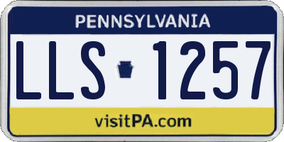 PA license plate LLS1257