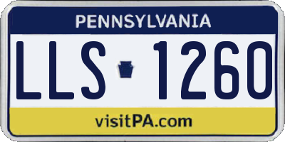 PA license plate LLS1260