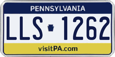 PA license plate LLS1262