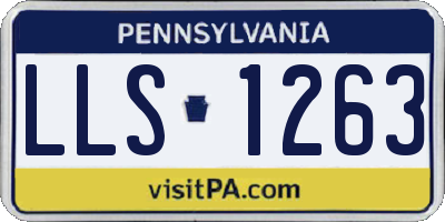 PA license plate LLS1263