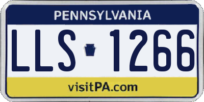 PA license plate LLS1266