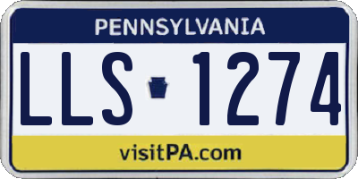 PA license plate LLS1274