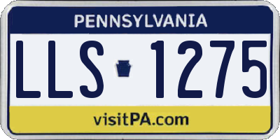 PA license plate LLS1275